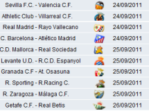 Liga Española 2011/12 1ª División Jornada 6: horarios y retransmisiones con Barcelona-Atlético y Real Madrid-Rayo