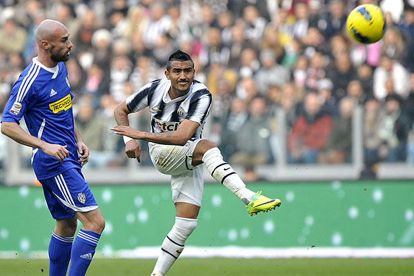 El chileno Vidal anotó uno de los goles de la Juventus