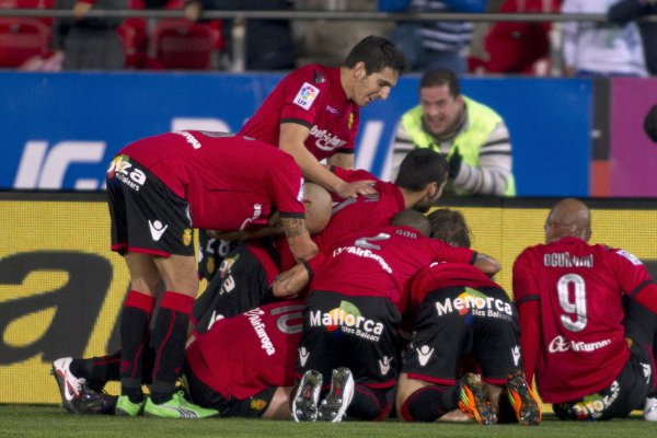 El Mallorca celebra su gran victoria ante la Real Sociedad