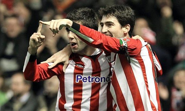 Susaeta e Iraola, jugadores del Athletic de Bilbao