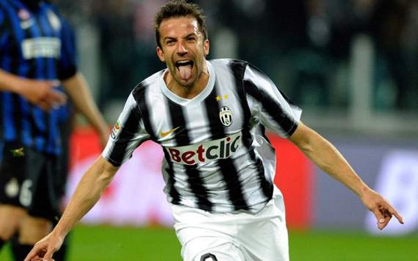 Del Piero se reencontró con el gol ante el Inter de Milán