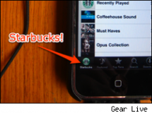 iPod touch y iPhone en Starbucks