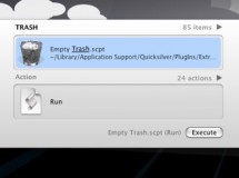 Truco: Vaciar la papelera con Quicksilver