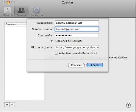 4971CalDAV: sincronización entre Google Calendar e iCal
