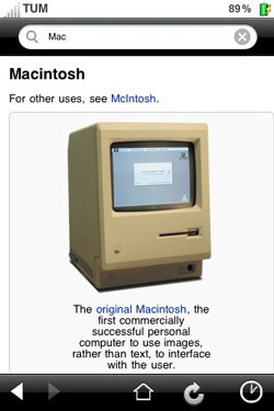 Wikipedia realiza su aplicación oficial para el iPhone