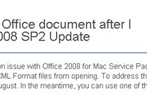Actualización para el SP2 de Microsoft Office 2008 llegará en Agosto