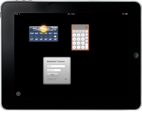 Dashboard iPad