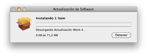 Apple actualiza iWork 09 a la versión 9.0.4