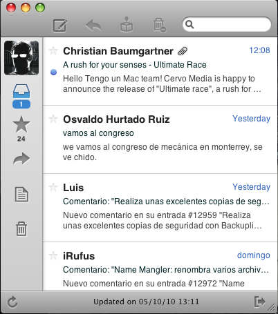 Sparrow, un cliente simple y minimalista para Gmail