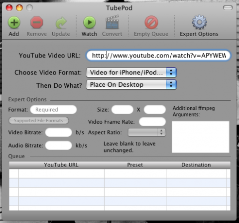 13495TubePod, o cómo descargar vídeos de YouTube que sean reproducibles en el iPod