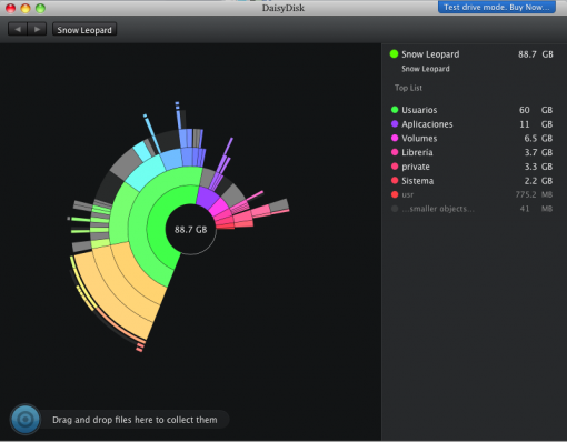 DaisyDisk control visual del contenido de tu disco duro