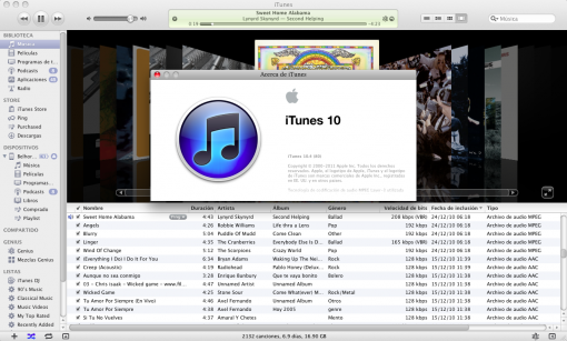 Nuevo iTunes 10.4 para OS X Lion