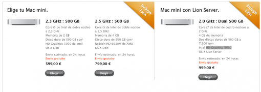 Nuevos Mac Mini 2011