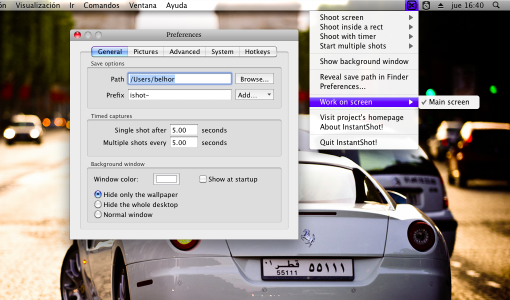 InstantShot, herramienta para capturar el escritorio