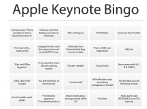 El Bingo de la Keynote, otra manera de seguir las presentaciones de la WWDC 2012
