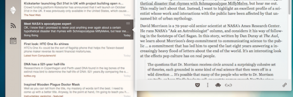 Cream, el lector RSS que solo muestra lo que de verdad te interesa leer
