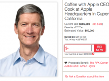Última oportunidad para tomarte un café con Tim Cook por medio millón de Euros