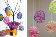 11067Manualidades con niños: Árbol con huevos de Pascua