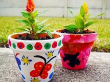 Manualidades con niños: Decorar macetas