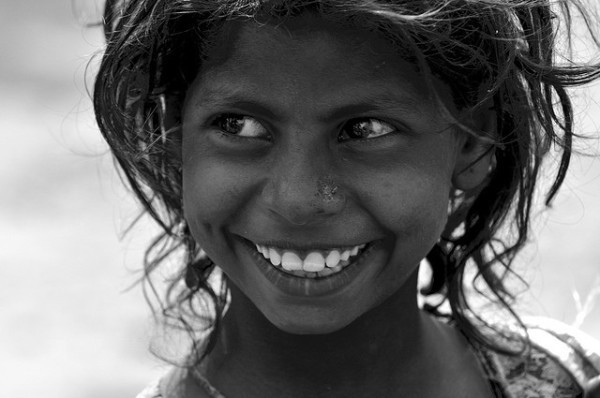 fotografia de una niña india