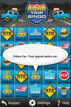 Road Trip Bingo