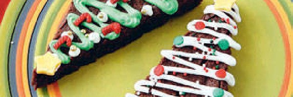 Receta de Navidad: Brownie con forma de pino
