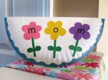 Ideas para el Día de la Madre: Tarjeta con plato de papel