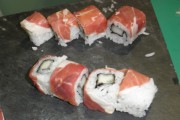 Sushi sustituyendo alga por jamon (Salon del Gourmet)