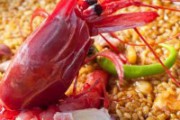 Arroz meloso de carabinero y calamar..