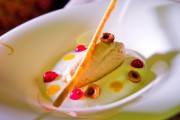 Yogur de leche de oveja (de la sierra de Cádiz con membrillo y praliné de nueces), Surtopía