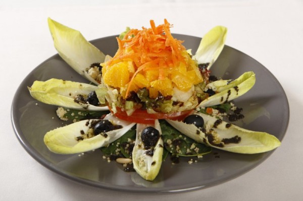 ensalada de naranjas y espinacas