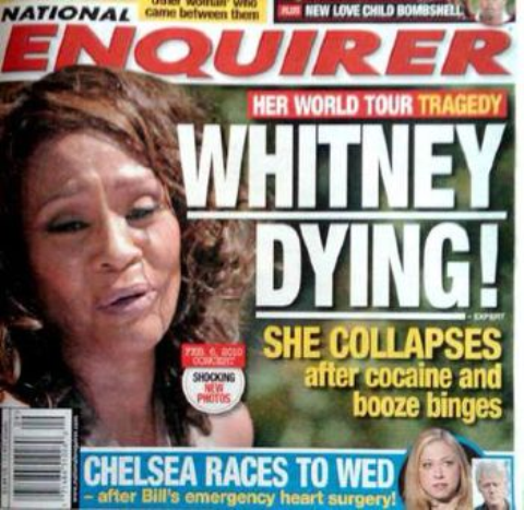 Whitney Houston al borde de la muerte