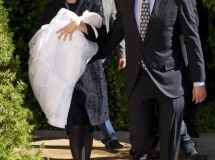 Borja Thyssen y Blanca Cuesta bautizan a Eric sin la presencia de la baronesa Thyssen