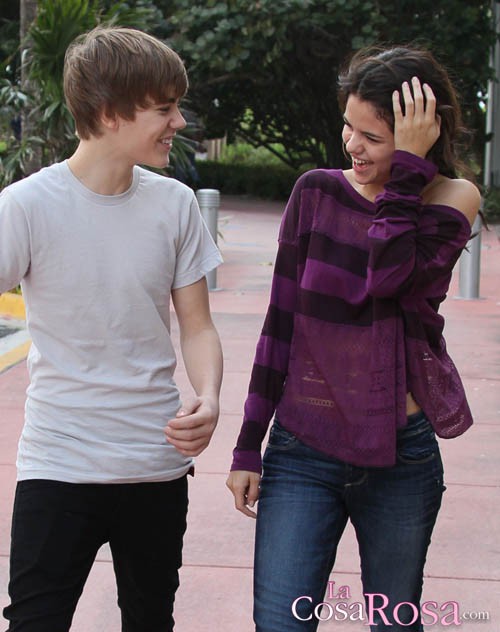 Selena Gomez y Justin Bieber en Miami