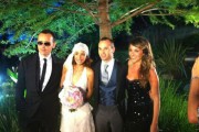 Andrés Iniesta y Anna Ortiz con Ruth Jiménez y Risto Mejide