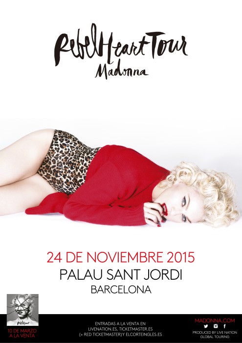Madonna, el 24 de noviembre concierto en Barcelona
