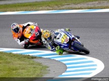 Valentino Rossi se adelantó en la salida del GP de MotoGP en Japón