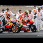 Vídeo e imagen de la polémica entre Rossi y Stoner en Jerez