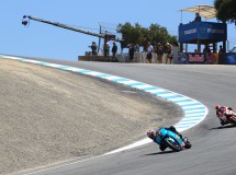 Álvaro Bautista muy decepcionado tras su caída en Laguna Seca
