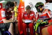 Valentino Rossi rodó ayer en Jerez con la GP12