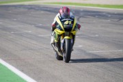 Melissa Paris con la Yamaha Tech3 en Valencia