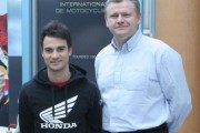 28683Dani Pedrosa en la sede de la FIM con Verneda y Desprez