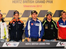 Stoner, Ellison, Lorenzo, Crutchlow y Barberá en la rueda prensa de Silverstone