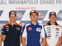 Stoner, Lorenzo, Rossi, Hayden y Bradl en la rueda prensa MotoGP en Indy