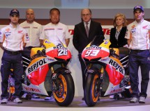 Pedrosa y Márquez presentan sus RC213V en Madrid