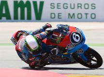 María Herrera hace historia y gana la carrera de Moto3 CEV en Motorland Aragón