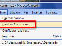 Creative Commons en Microsoft Office