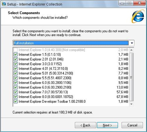 Un All-In-One de navegadores IE en tu ordenador