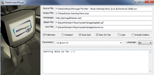 MakeInstantPlayer MakeInstantPlayer convertir videos a ejecutable