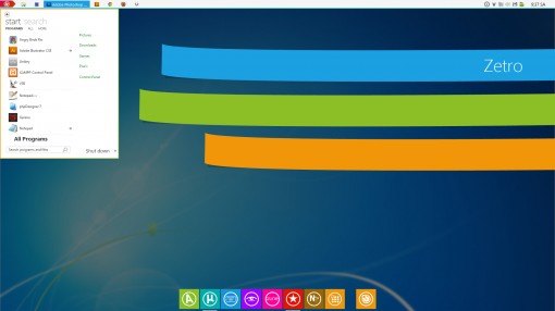 zetro ui interfaz para Windows 7 que parece Windows 8